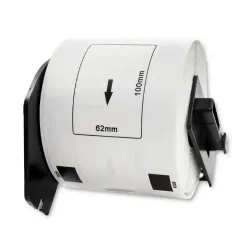 Taśma Qoltec do BROTHER DK-11202 | 62mm x 100mm | 300 etykiet | Biała /