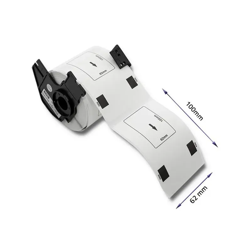 Taśma Qoltec do BROTHER DK-11202 | 62mm x 100mm | 300 etykiet | Biała /