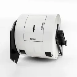 Taśma Qoltec do BROTHER DK-11202 | 62mm x 100mm | 300 etykiet | Biała /