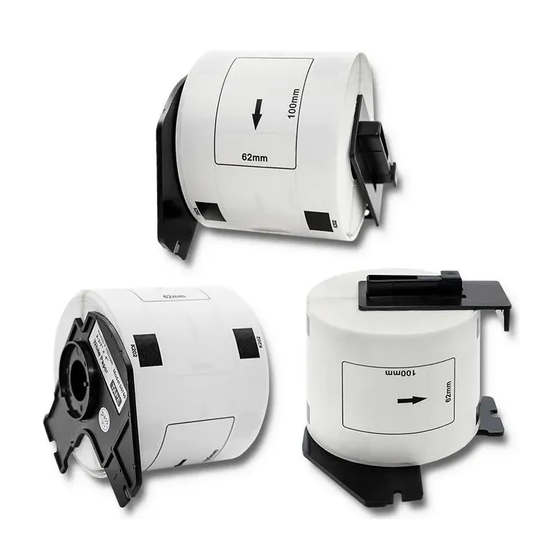 Taśma Qoltec do BROTHER DK-11202 | 62mm x 100mm | 300 etykiet | Biała /