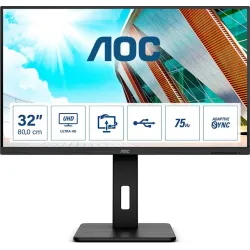 Monitor AOC 31,5" U32P2 2xHDMI DP 4xUSB 3.1 głośniki