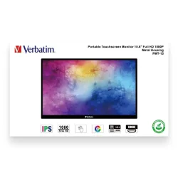 Monitor przenośny Verbatim 15,6" PMT-15 Portable Touch HDMI USB 2.0 2xUSB-C