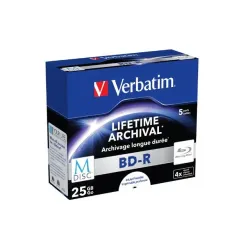 M-DISC BD-R Verbatim 25GB X4 Printable (5 Jewel Case)