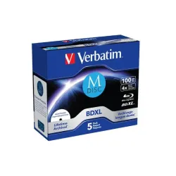 M-DISC BD-R Verbatim 100GB X4 Printable (5 Jewel Case)