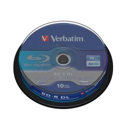 Płyty BD-R Verbatim 50 GB SL DataLife Cake 10