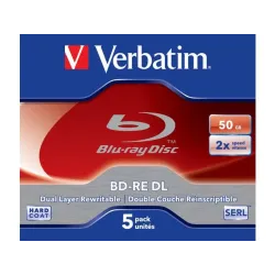 Płyty BD-RE DL Verbatim 2x 50GB (Jewel Case 5) Blu-Ray