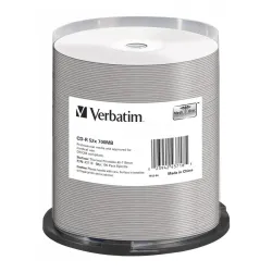 Płyty CD-R VERBATIM 52x Cake 100 szt AZO Thermal Nadruk