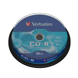 Płyty CD-R Verbatim 52x 700MB Extra Protection (Cake 10)