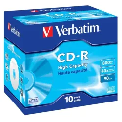 Płyty CD-R Verbatim 40x 800MB (Jewel Case 10) EXTRA PROTECTION