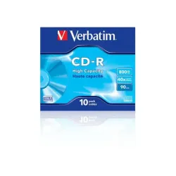 Płyty CD-R Verbatim 40x 800MB (Jewel Case 10) EXTRA PROTECTION