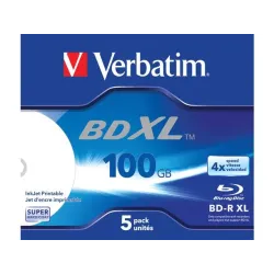 Płyty BD-R Verbatim XL 100GB X4 Wide inkjet printable (5 Jewel Case)