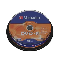 Płyty DVD-R Verbatim x16 4.7GB Matt Silver (Cake 10)