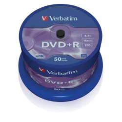 Płyty DVD+R Verbatim 16x 4.7GB Matt Silver (Cake 50)