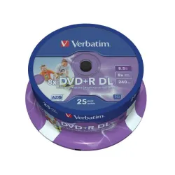 Płyty DVD+R DL Verbatim 8x 8.5GB (Cake 25) PRINTABLE