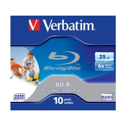 Płyty BD-R Verbatim 25GB X6 Printable (10 jewel case)