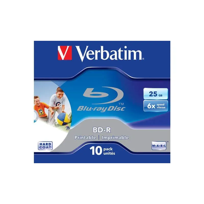 Płyty BD-R Verbatim 25GB X6 Printable (10 jewel case)