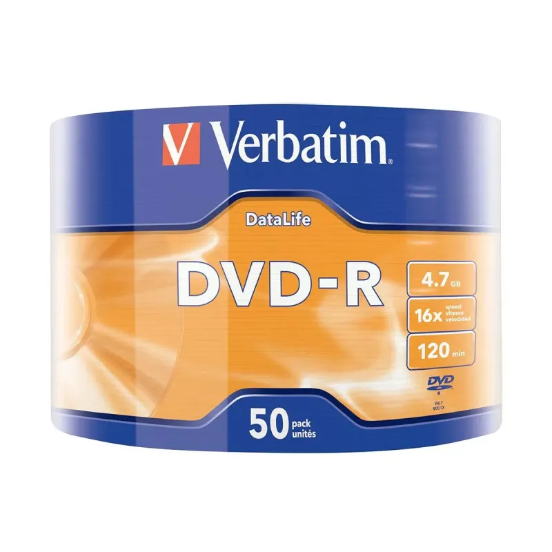 Płyty DVD-R Verbatim DataLife Matt Silver 4.7GB 16x (Spindle 50)