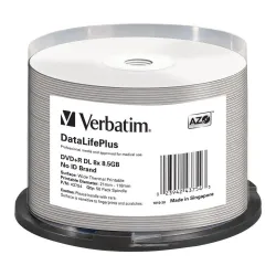 Płyty DVD+R DL Verbatim DataLife Plus 8.5GB 8x Wide Thermal Printable