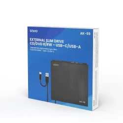 Nagrywarka DVD-RW SAVIO AK-59 zewnętrzna slim USB-C/USB-A