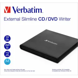 Nagrywarka zewnętrzna Verbatim CD/DVD RW USB 2.0 SLIM LIGHT