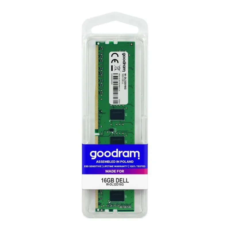 Pamięć DDR4 GOODRAM 16GB dedyk. DELL 3200MHz PC4-25600U CL22 1,2V