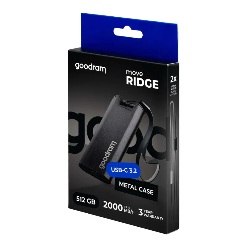 Dysk zewnętrzny SSD GOODRAM Move Ridge 512GB USB 3.2 Gen. 2x2 Type-C