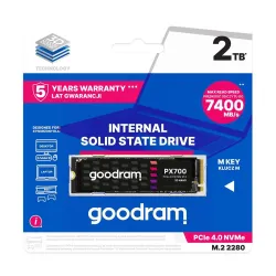 Dysk SSD GOODRAM PX700 2TB PCIe NVMe M.2 2280 (7400/6500 MB/s) RETAIL