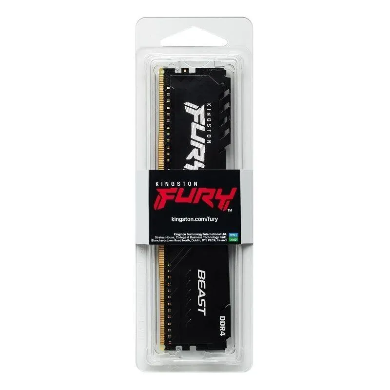 Pamięć DDR4 Kingston Fury Beast 16GB (1x16GB) 3200MHz CL16 1,35V czarna