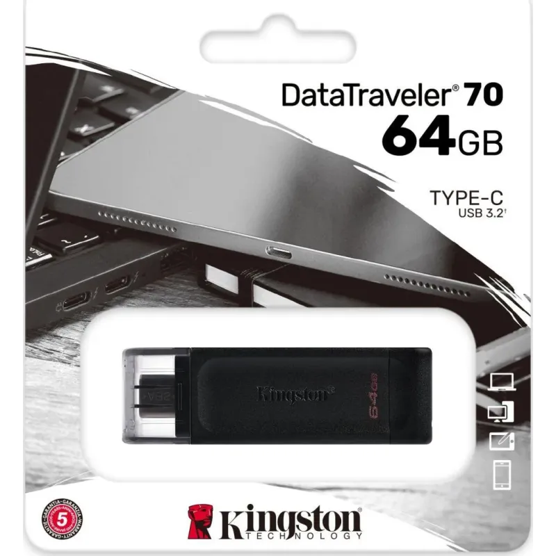 Pendrive Kingston DataTraveler 70 64GB USB 3.2 Gen 1 Type-C