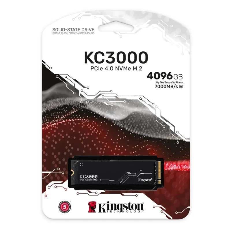 Dysk SSD Kingston KC3000 4TB M.2 2280 PCIe Gen 4.0 x4 NVMe (7000/7000 MB/s)