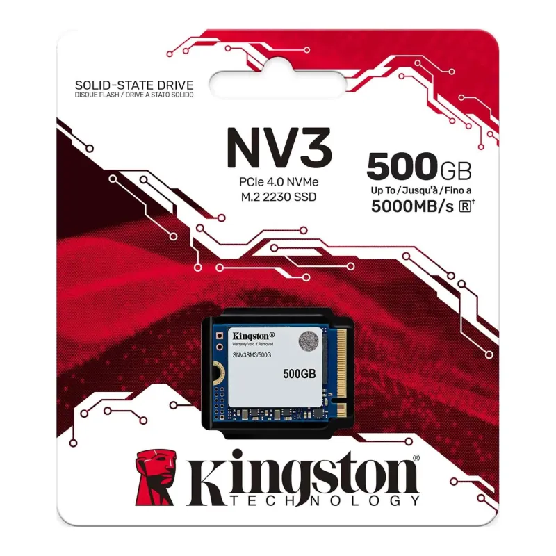 Dysk SSD Kingston NV3 M.2 2230 PCIe 4.0x4 NVMe 500GB (5000/3000MB/s)