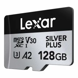 Karta pamięci Lexar microSDXC Silver Plus 128GB V30 UHS-I U3 A2 205/150MB/s