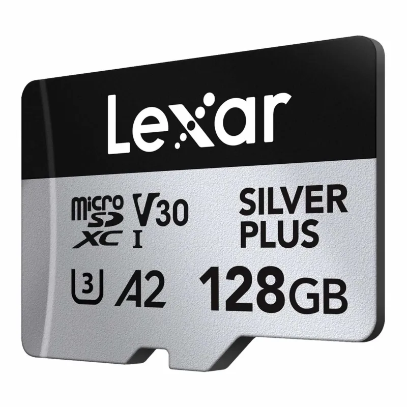 Karta pamięci Lexar microSDXC Silver Plus 128GB V30 UHS-I U3 A2 205/150MB/s