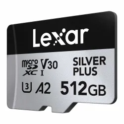 Karta pamięci Lexar microSDXC Silver Plus 512GB V30 UHS-I U3 A2 205/150MB/s