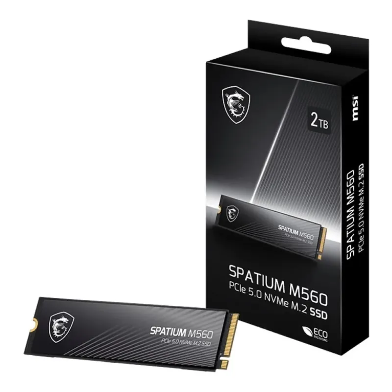 Dysk SSD MSI SPATIUM M560 2TB PCIe 5.0 NVMe 2.0 M.2 2280 (10300/8700 MB/s)