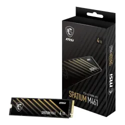 Dysk SSD MSI SPATIUM M461 4TB PCIe 4.0 NVMe M.2 2280 (5000/4200 MB/s) 3D