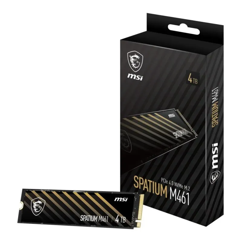 Dysk SSD MSI SPATIUM M461 4TB PCIe 4.0 NVMe M.2 2280 (5000/4200 MB/s) 3D