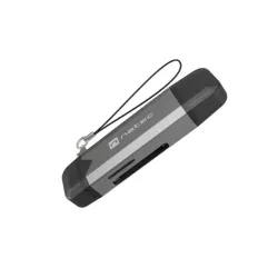 Czytnik kart Natec Scarab 3 USB-A + USB-C SD/MICRO SD USB 3.1 Gen 1 Szary
