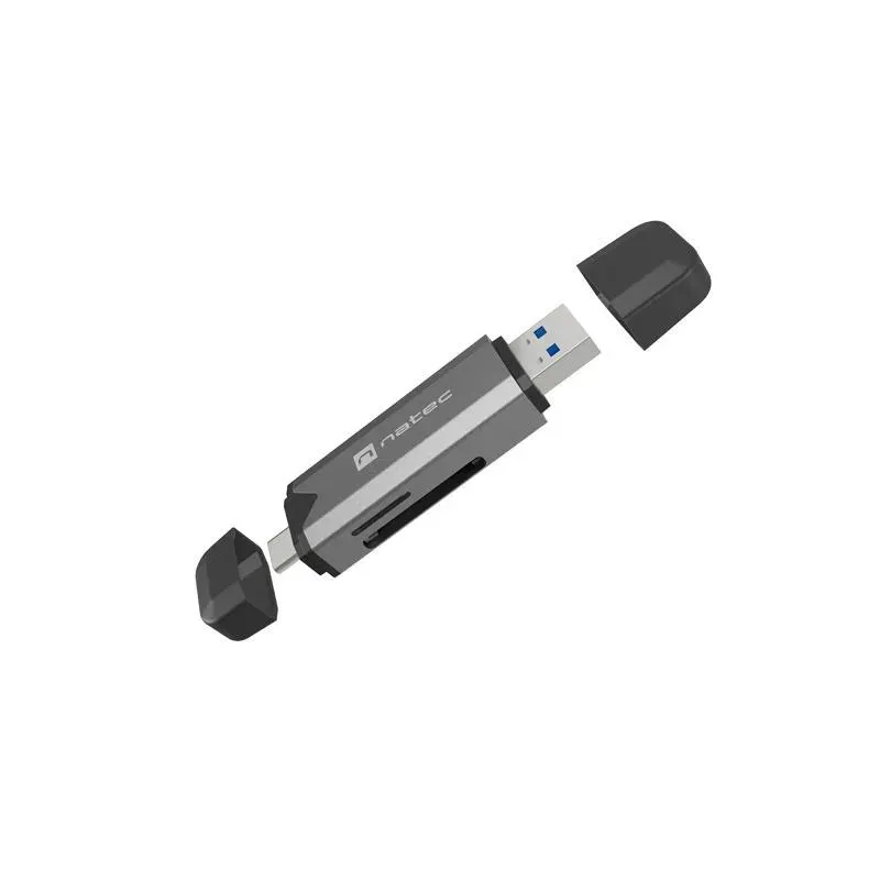 Czytnik kart Natec Scarab 3 USB-A + USB-C SD/MICRO SD USB 3.1 Gen 1 Szary