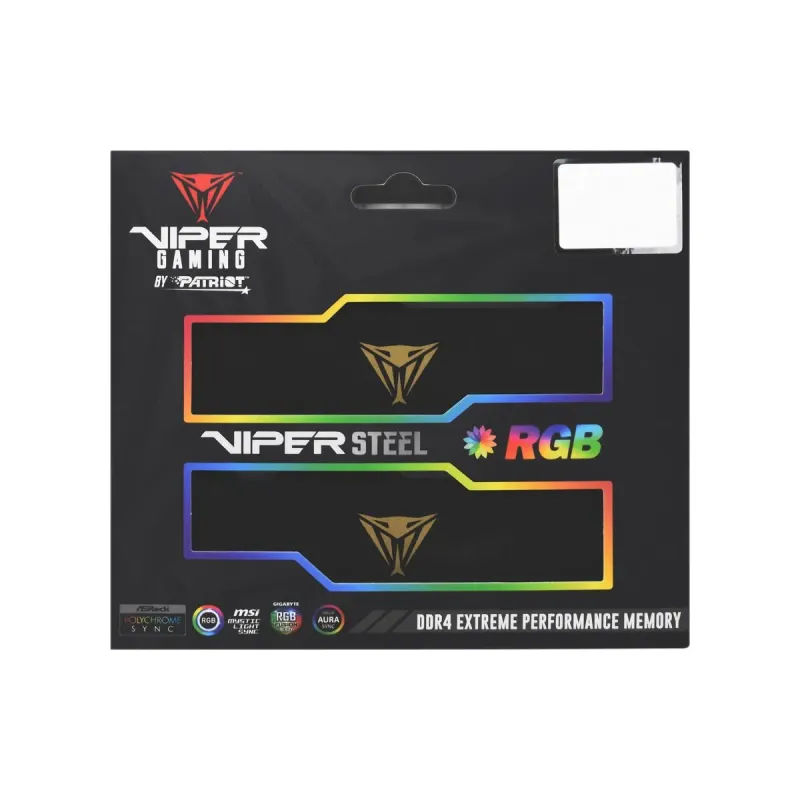 Pamięć DDR4 Patriot Viper STEEL RGB BLACK 32GB (2x16GB) 3600 MHz CL20 1,35V