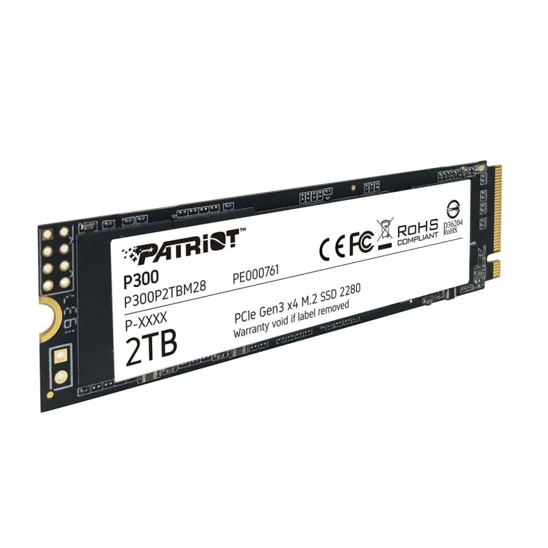 Dysk SSD Patriot P300 2TB M.2 2280 PCIe Gen3 x4 NVMe (2100/1650 MB/s)