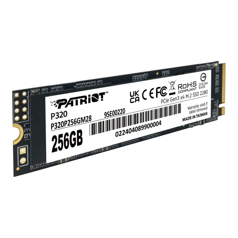 Dysk SSD Patriot P320 256GB M.2 2280 PCIe Gen3 x4 NVMe (2200/1200 MB/s)