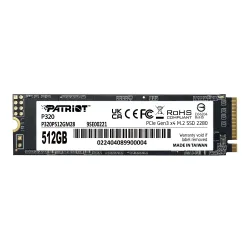 Dysk SSD Patriot P320 512GB M.2 2280 PCIe Gen3 x4 NVMe (3000/2200 MB/s)