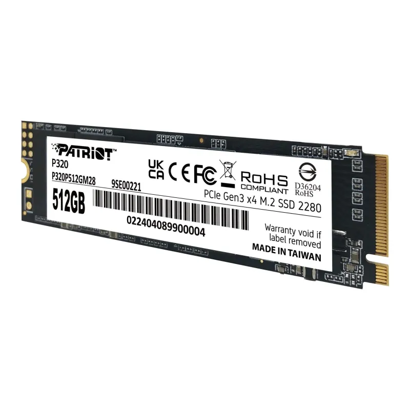 Dysk SSD Patriot P320 512GB M.2 2280 PCIe Gen3 x4 NVMe (3000/2200 MB/s)