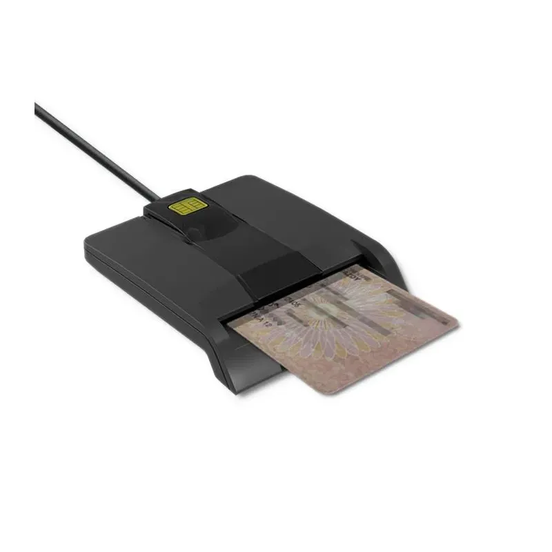 Czytnik kart chipowych ID Qoltec SCR-0634 | USB 2.0 + adapter USB-C