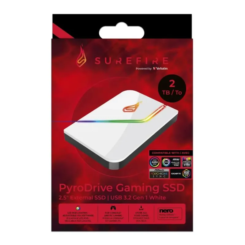 Dysk zewnętrzny SSD SureFire PyroDrive Gaming 1TB USB 3.2 Gen 1 (460/440