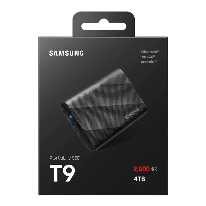 Dysk SSD zewnętrzny Samsung T9 Portable 4TB (2000/1950 MB/s) USB 3.2 Black