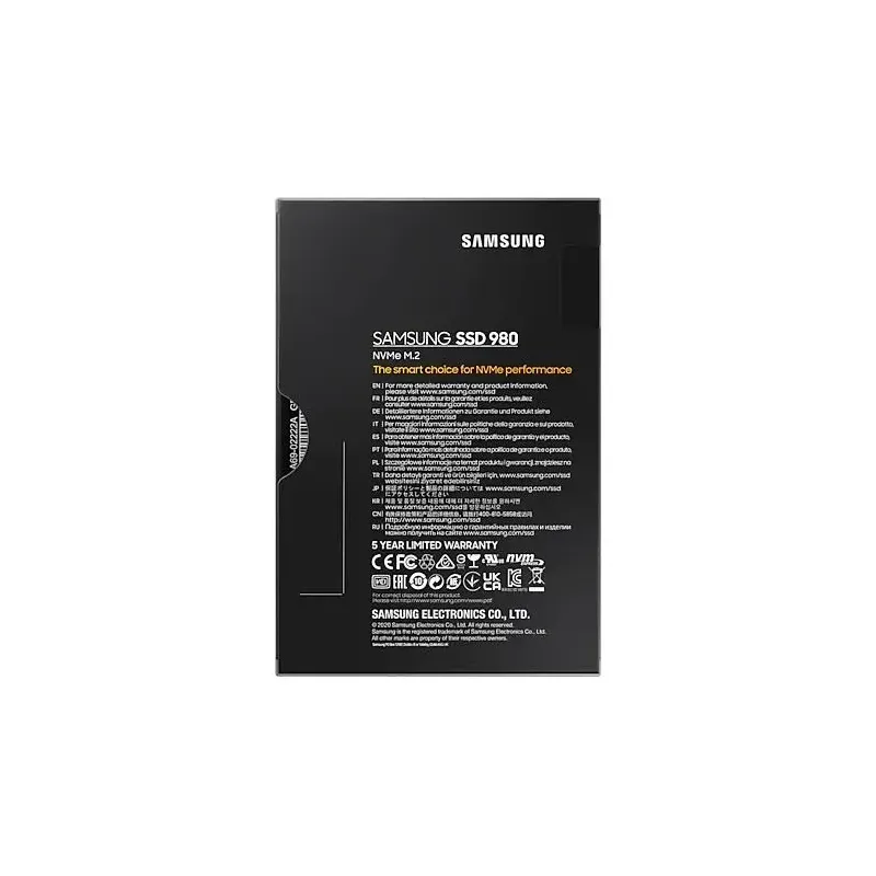 Dysk SSD Samsung 980 500GB M.2 2280 PCIe 3.0 x4 NVMe (3100/2600 MB/s) TLC