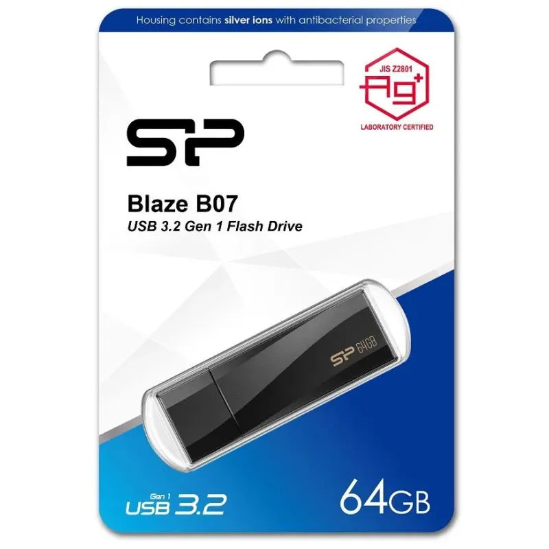 Pendrive Silicon Power Blaze B07 64GB USB 3.2 Antybakteryjny