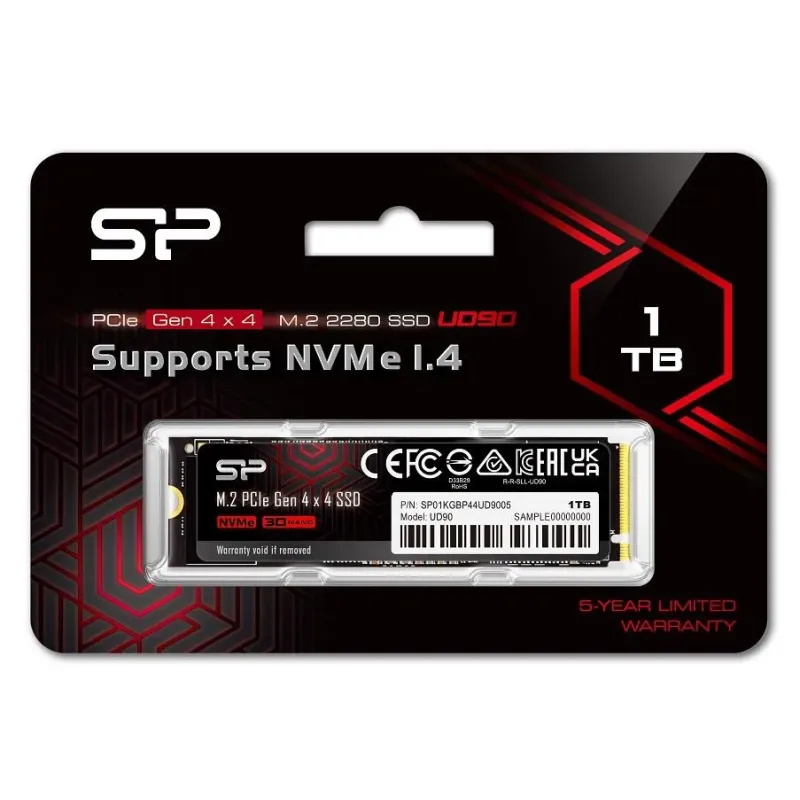 Dysk SSD Silicon Power UD90 1TB M.2 2280 PCIe Gen4x4 NVMe 1.4 (4800/4200